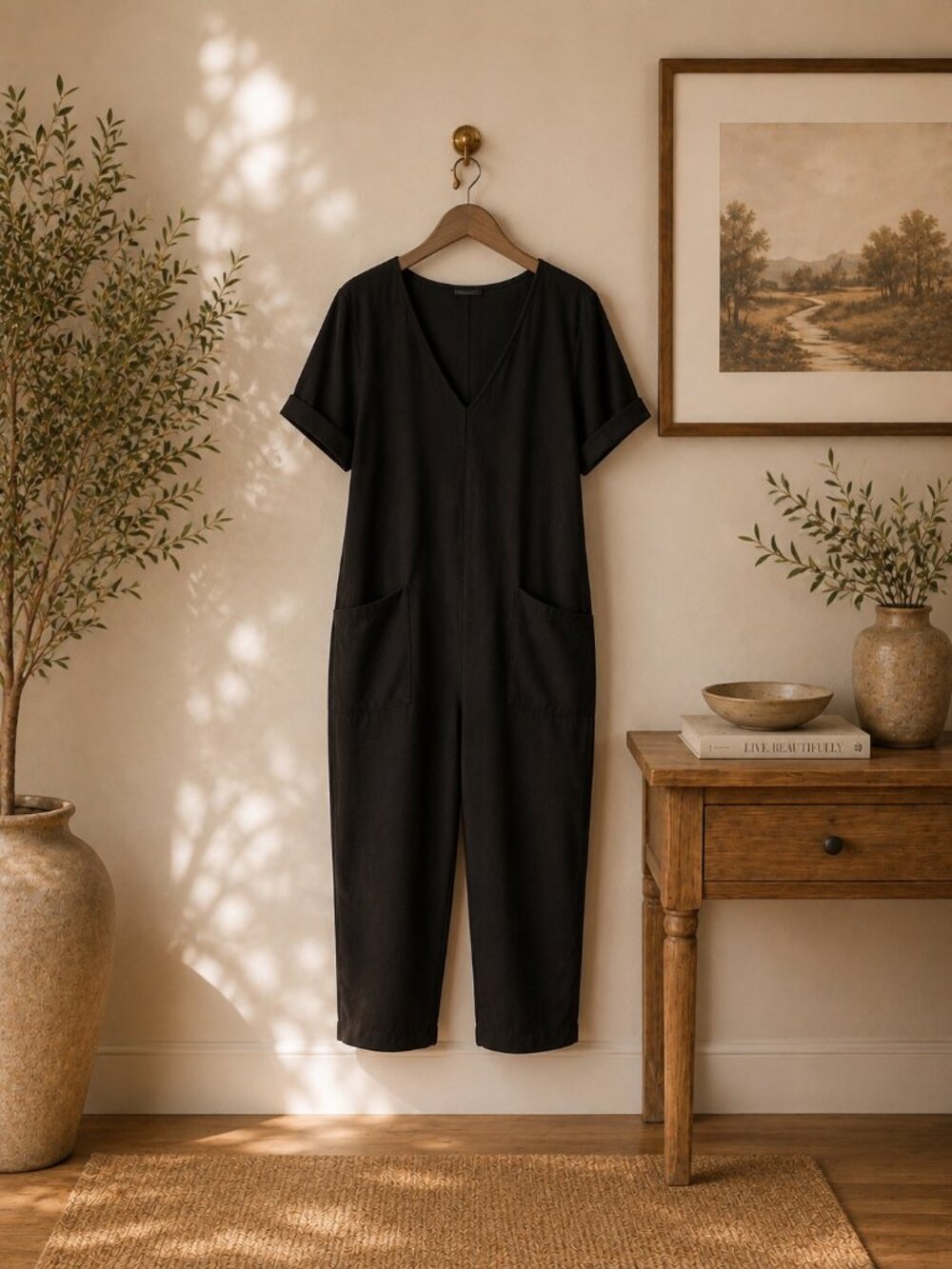 NWOT Smash & Tess Ladies Sunday Romper Black Large